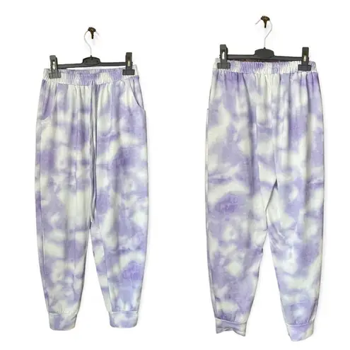 SheIn  SZ S purple and white tie dye sweatsuit set