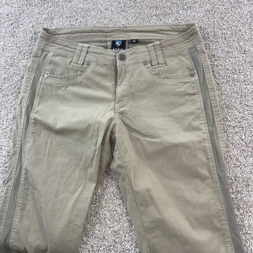 Kuhl Womens Size 8 REG Khaki Outdoor Hiking Pants Cargo Adventure Gorpcore
