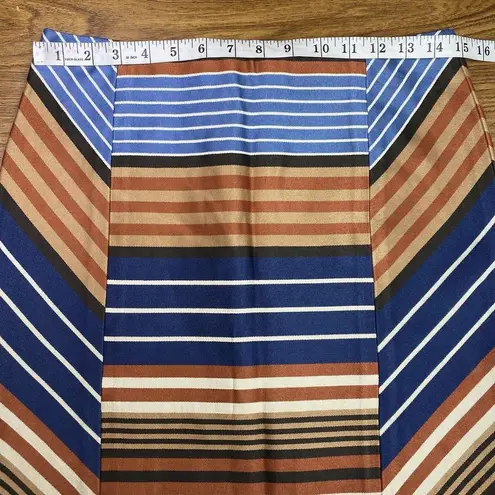 J. McLaughlin ‎ Indigo Montecito Striped Pencil Skirt Size 4 Career Classic