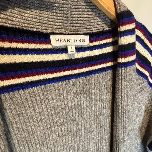 Heartloom Ribbed Striped Sweater Duster Cardigan - size Small