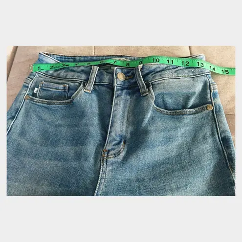 Judy Blue High Rise Skinny Jeans Size 26 Shark Bite Hem Grunge 90s Streetwear