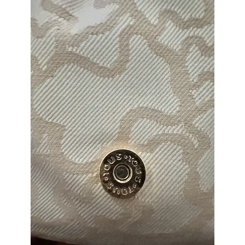 Tous Kaos logo icon crossbody leather canvas bag 9''x9''x3''