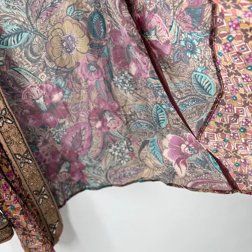 Soft Surroundings Ambrosia Topper Open Cardigan *size unknown Beaded Trim Kimono