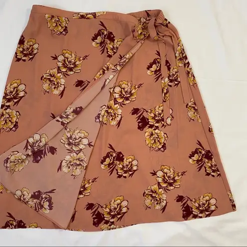 Abound  Print Faux Wrap Midi Skirt XXL NWOT