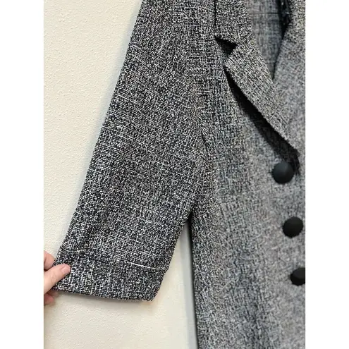 Lior Black White Tweed Peplum Jacket – Size Large