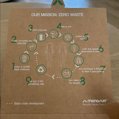 MONOSUIT Orange Turtleneck Long Sleeve Full ECO Bodysuit/Jumpsuit,Size Small,NWT