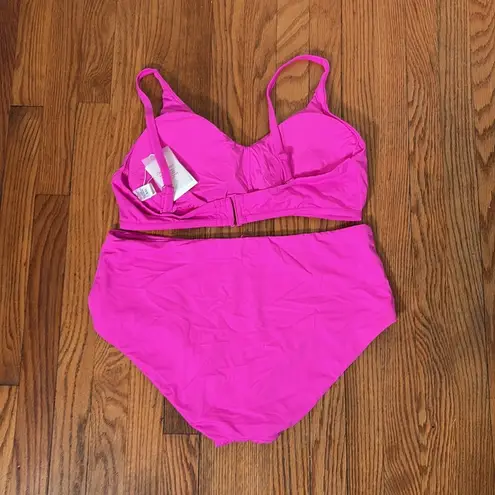 ANDIE Bukini Set Valencia Top Bikini Bottom Neon Orchid Pink size XXL NWT/NWOT