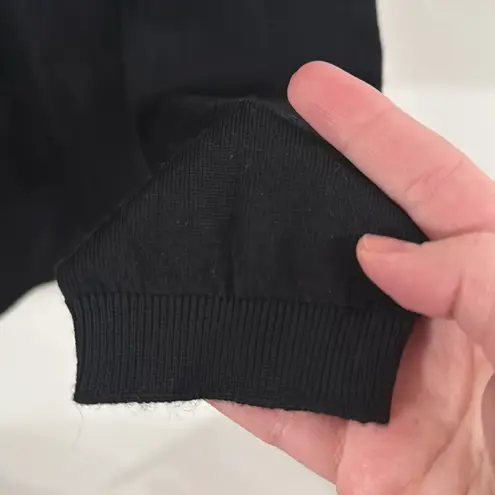 Lanvin thin Wool Black Cardigan with Crystal embellishments Size S