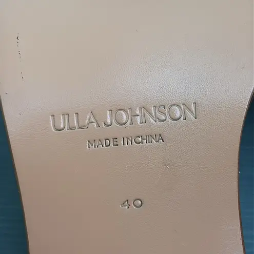 Ulla Johnson RARE Deia High Block Heel Sandal Woven Ankle Strap Natural EU40