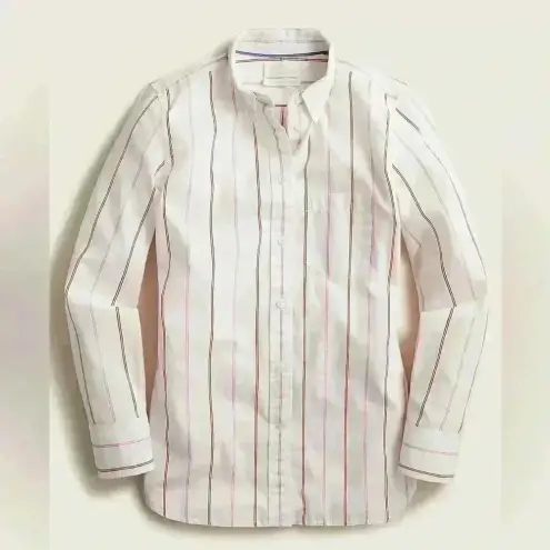 J.Crew  - Classic-fit washed cotton poplin‎ shirt in candy stripe