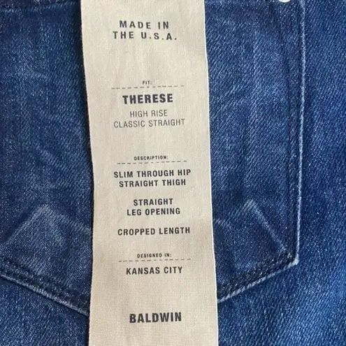 Baldwin Theresa El Dorado Distressed Straight Leg High Waisted Jeans Size 29 NWT Blue