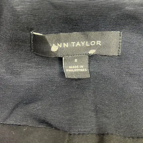 Ann Taylor New Women’s Black  Collarless Blazer Two-Button 8 V-neck Long sleeve