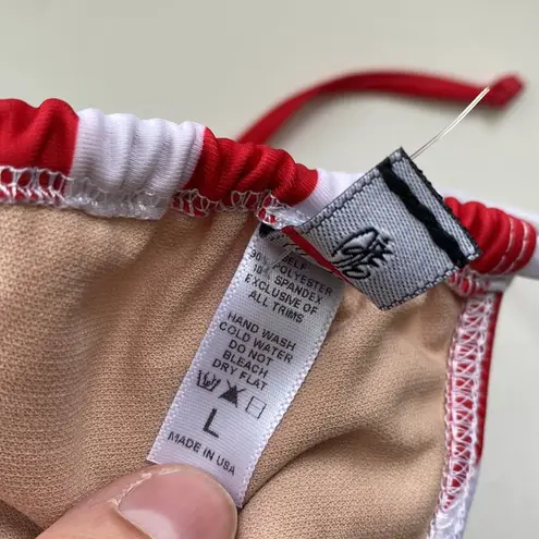 NWOT Forplay sexy Stars and Stripes string bikini, size large