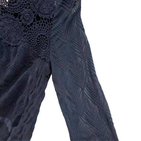 Holding Horses Blue Laced Augusta Dress from Anthropologie, Size Large