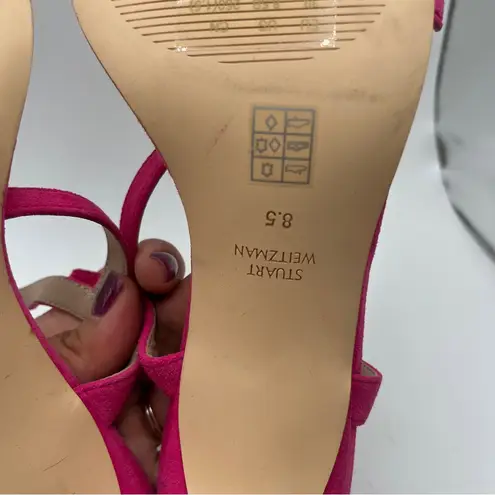 NWOB Stuart Weitzman Dancer Twistie 100 Suede Sandal, 8.5 Pink thumbnail 8
