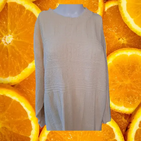 Jennifer Moore Vintage  Crew Neck Cream‎ Knit Sweater