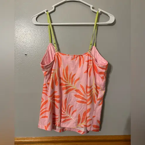 PJ Salvage Tropical palm Cami Tank Top Medium Pink