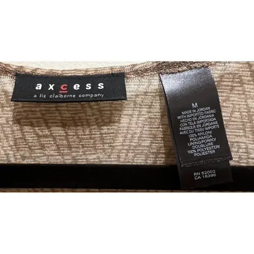 Axcess A Liz Claiborne Co. ~ Sleeveless Lined Top Size Medium ~ Brown