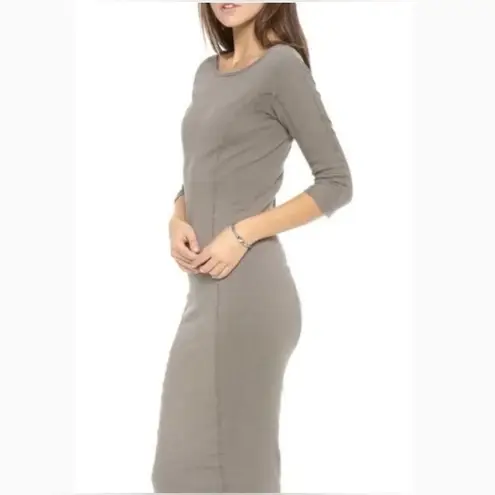 James Perse Standard  Spruce Gray Side Panel Jersey Dress Size 3