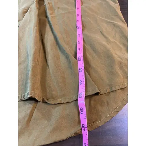 Garnet Hill Garnet‎ Hill Popover Lagenlook Blouse Womens 8 Brown Lyocell Flowy Office Church