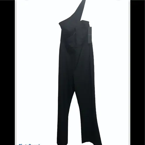 AQ/AQ  Black Sexy Pembroke Wide Leg Flared Jumpsuit