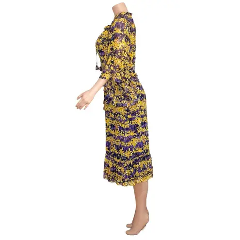 MISA Los Angeles Yanira Midi Dress, Yellow, Small