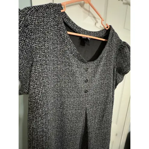 Enfocus Black/White Woven, Knee Length Dress, A