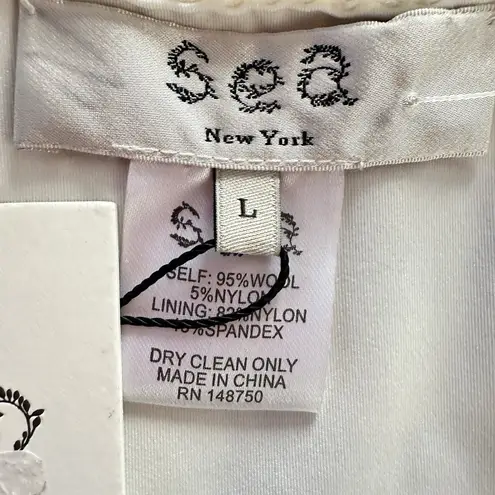 Sea New York Crochet Bikini Bottom Blue/Orange Cream Wool Large Cottagecore Boho Blue