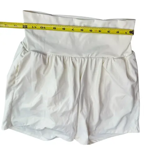Halara Size M Softlyzero Airy Super High Waisted Yoga Shorts 7" Pockets Egret - Image 11