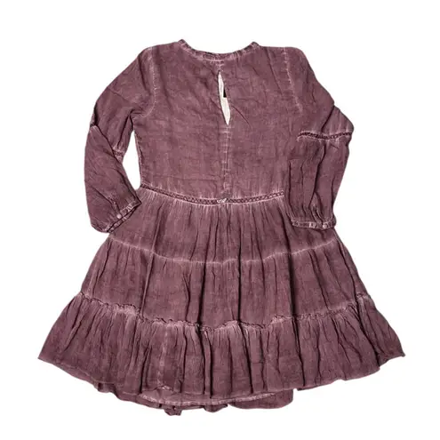 Sea Gypsies Forever Flounce Dress Dress Purple Plum Boho Mini Size Large NEW