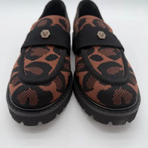 Vivaia Francesca Platform Chunky Penny Preppy Minimalist Brown Leopard Loafer 8