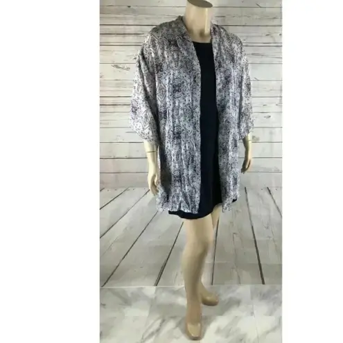 Plus Size Sleeveless Dress w/ Chiffon Kimono Cover Up 2X White