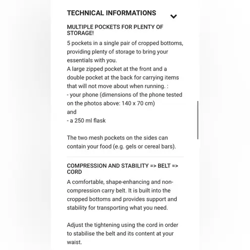 Decathlon black trail running cropped butterfly print athletic leggings Size M