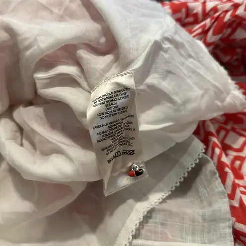 Anthropologie  Beaded embroidered Bohemian Floral Print mini dress cotton 12