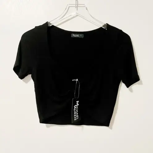 Michael Lauren  Tyrone Crop‎ Top in Black size Medium