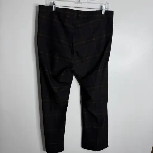 Avenue Montaigne Leo Kick Flare Pant Plaid Black Red Size 12 Designer