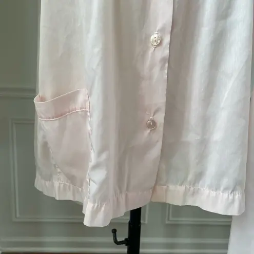 Vintage Barbizon Pink 2pc Pajama Lounge Set SS Top Pants S