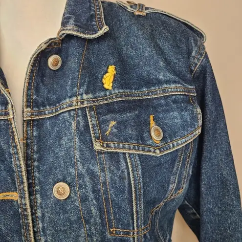 Vintage Helium Woman's Denim Jacket Size Small 90s Blue Size M