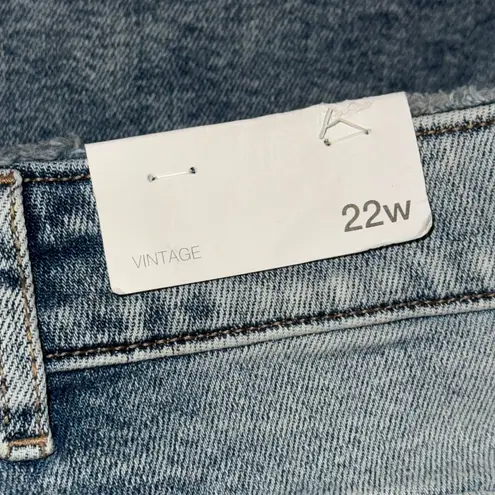 Maurice's  Vintage High Rise Light Wash Fray Hem Denim Jean Skirt Women’s 22