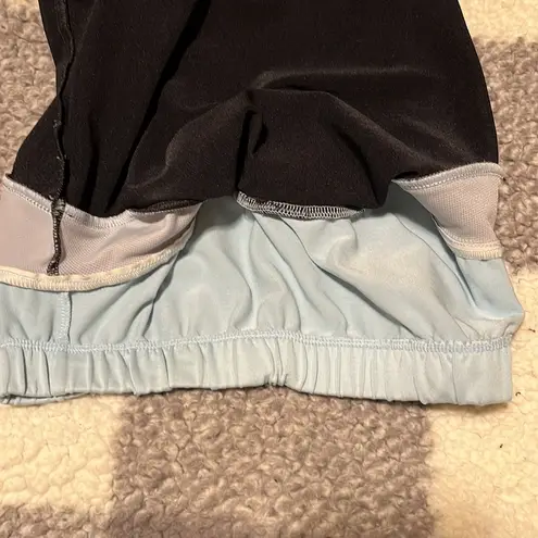 Adidas  Workout Top wit Built in Bra Black/light blue Small or XS