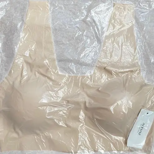 NEW ALFANI Removable Cups Laser Cut Seamless Bralette Creamy Ivory Large