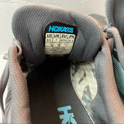 Hoka One One Rincon Women’s Charcoal Gray, Aqua Sky Trainer Sz 8.5 Used See Dsx
