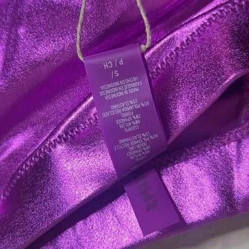 SKIMS Metallic Swim V Waist Pants In Dragonfruit Size small festival rave beach