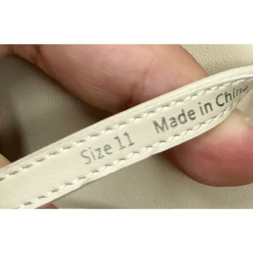 Dolce Vita Sandals Ladies Size 11 Gemini Cream Square Toe Strappy Wedge Heel