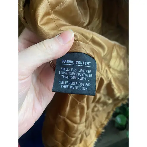 Vintage Penny Lane Suede Fur Trimmed Brown Coat XL Boho Y2K 1990's Winter Cabin