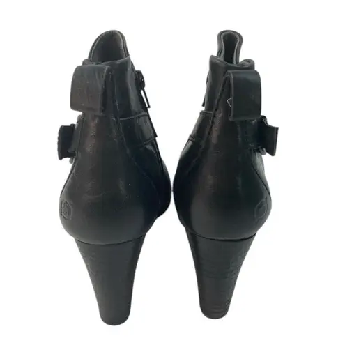 BORN Boots Womens Size 7.5 Black Heeled Strappy Comfort Grunge Whimsigoth Witchy