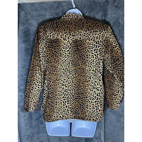 Krush Vintage Retro California Womans Leopard Animal Print Top Shirt S