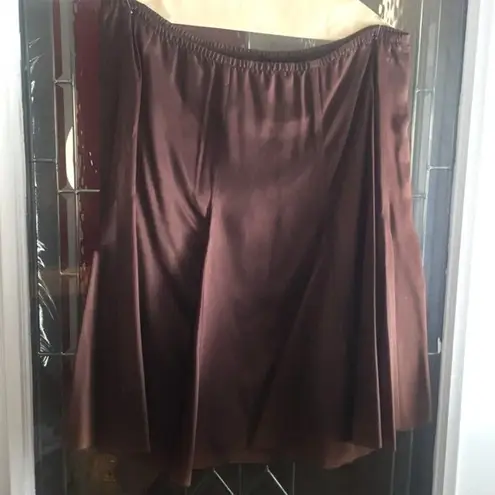 Karen Kane BOHO Midi Skirt with Elastic Waist Women's M Brown