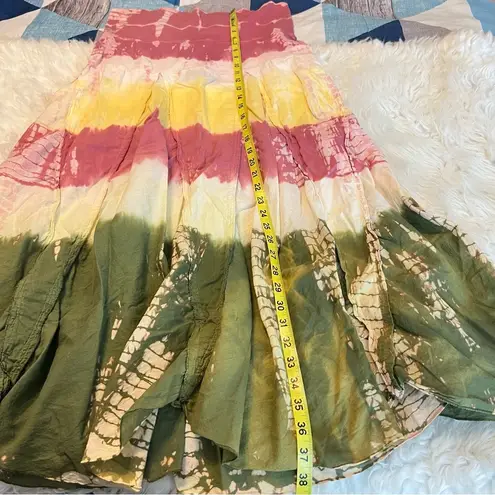 Tracy Evans Limited Long Tie Dye Skirt Size Large Fold Over Waist Boho Hippie