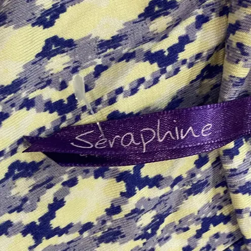 Seraphine Purple Aztec print Long Sleeve Maternity Dress Size 6